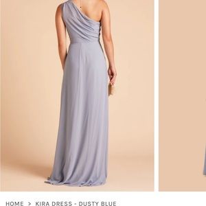 Birdy Grey One-Shoulder Maxi Dress in Dusty Blue